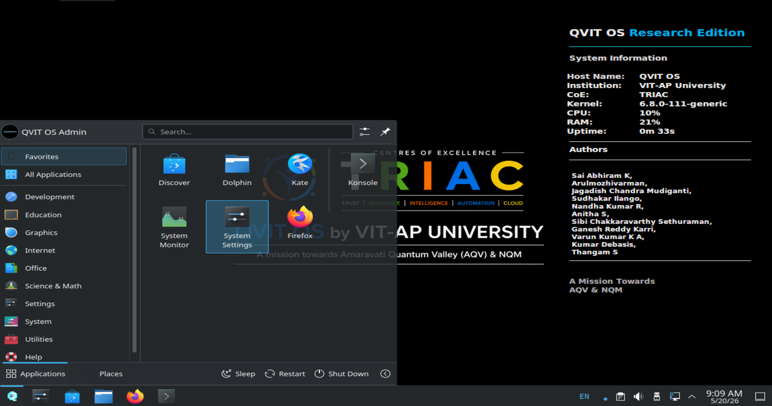 QVIT OS Desktop